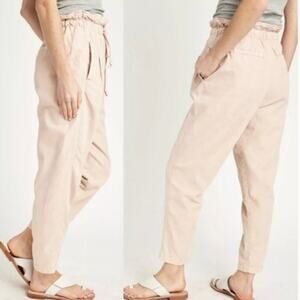 Free People Margate Paperbag Waist Pleated Misty Rose Trouser Pants Sz S